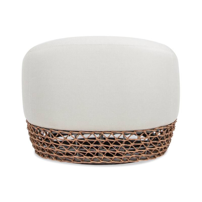 Willow 35.5" Woven Upholstered Deep Seating Outdoor Patio Armchair