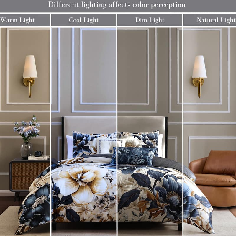Bebejan English Manor 100% Cotton Sateen 5 Piece Reversible Comforter Set