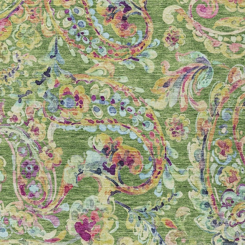 HomeRoots Paisley Transitional Rectangle Outdoor Rug