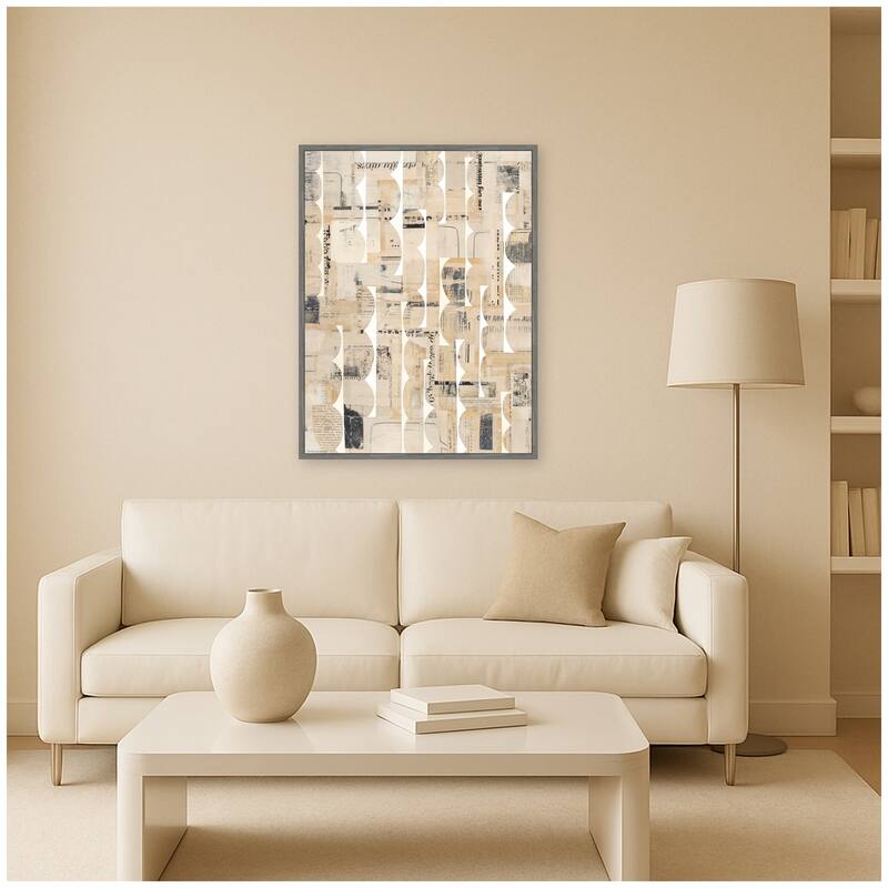 Kate and Laurel Revolved Half Moon FC by Felicia Dadak Framed Canvas Wall Art Print