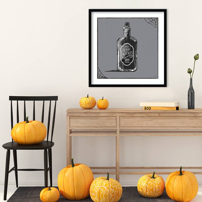 Haunted Halloween VII by Hm Design Wood Framed Wall Art Print