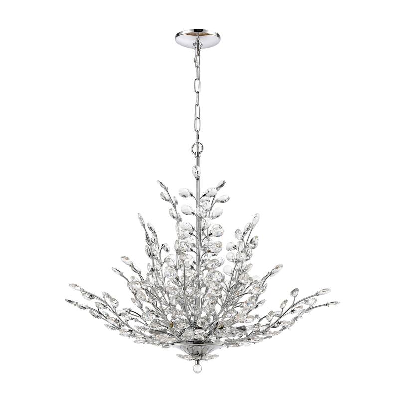 Elk Home Crystique Polished Chrome With Crystal 9 Light Chandelier