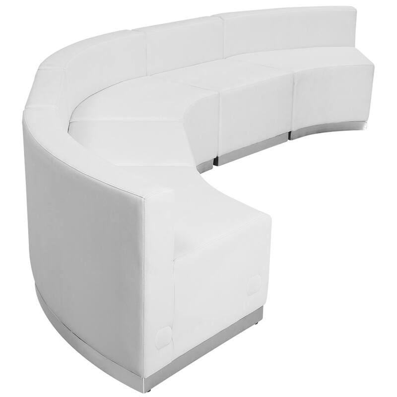 5 PC LeatherSoft Modular Reception Configuration w/Taut Back &Seat - White