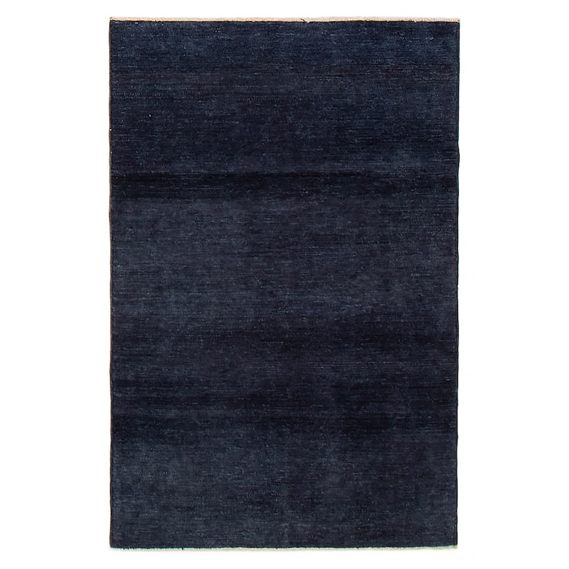Pak Finest Gabbeh Navy Rug 3'9" x 5'7" - 3'9 x 5'7 - Dark Navy - 3'9 x 5'7