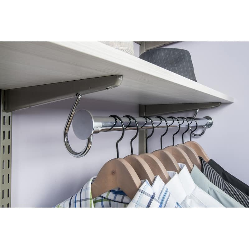 Organized Living freedomRail Chrome Clothes Rod (30 Inches)
