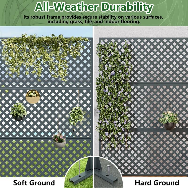 Outdoor Rectangle Privacy Screens Metal Screen Fence Panel