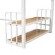 preview thumbnail 26 of 24, Twin/Full Size Metal Loft Bed with Ladder and Built-in Long Desk, Kids Storage Bed Frame with Shelves and USB Ports