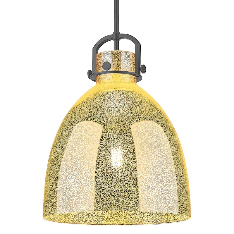 Innovations Lighting 410-1SL-G412-14ME Newton Bell 14" Wide Pendant - Matte Black