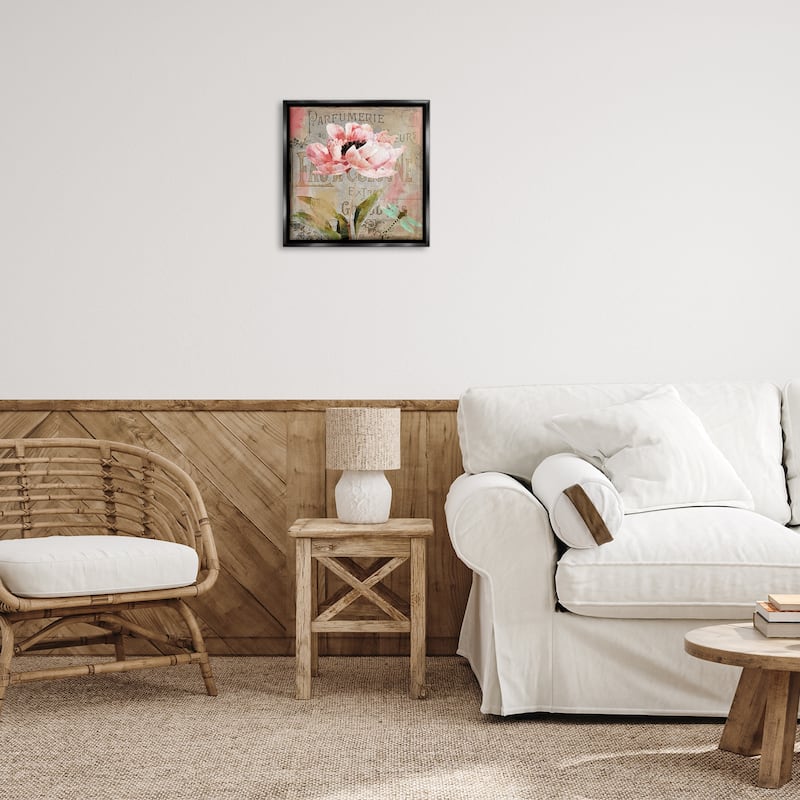 Stupell French Vintage Blossom Framed Floater Canvas Wall Art Design By Sasha
