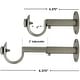 preview thumbnail 9 of 12, Adjustable Solid Zinc Curtain Rod Bracket Wall Holder, Fits 1-inch Diameter Rod