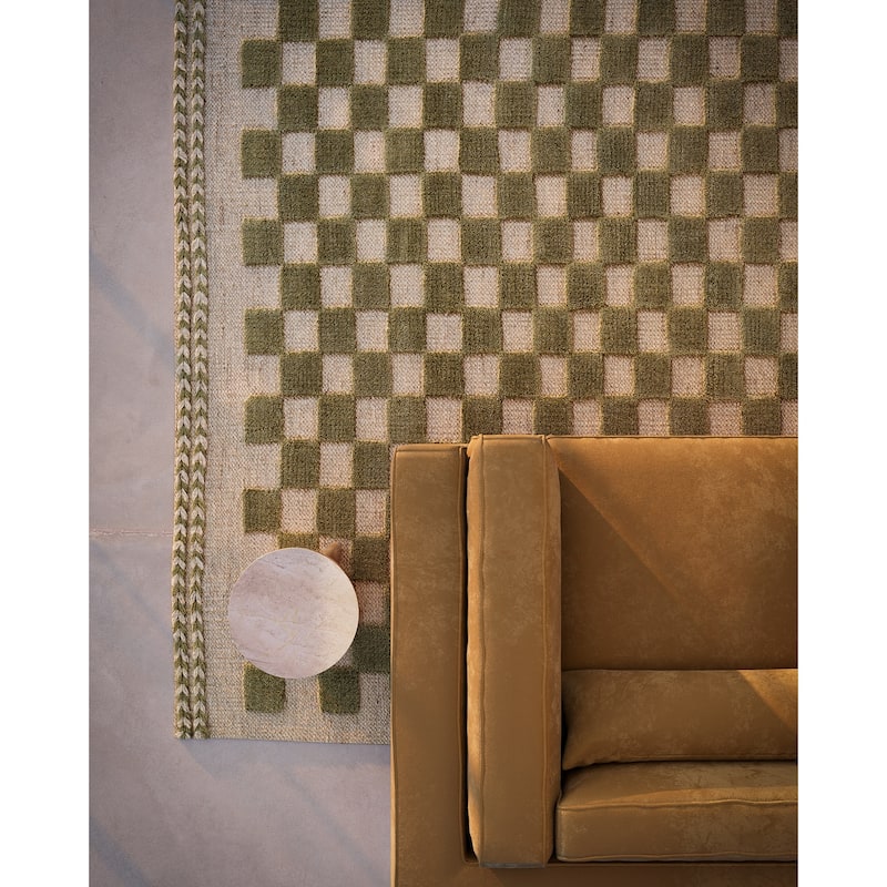 Momeni Willow Hand Woven Wool Checker Area Rug