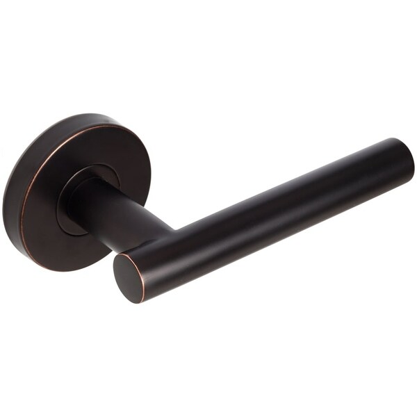 INOX RA106L471 Copenhagen Passage Door Lever Set with 2-3/4" Backset, RA Series Round Rose, and TL4 28 Degree Latch