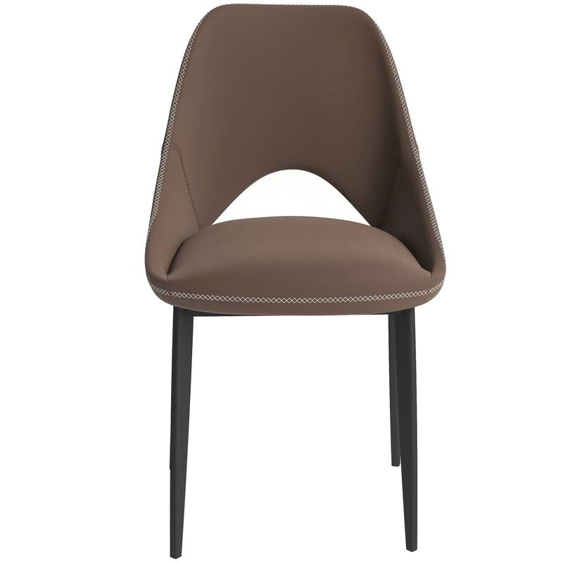 Amalfi Set of 4 Dining Chairs - Stylish & Comfortable Curved Open Back Accent Chair - Versatile Seating for Home or Apartment