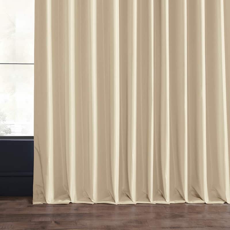 Exclusive Fabrics Blackout Extra Wide Faux Dupioni Curtain (1 Panel)
