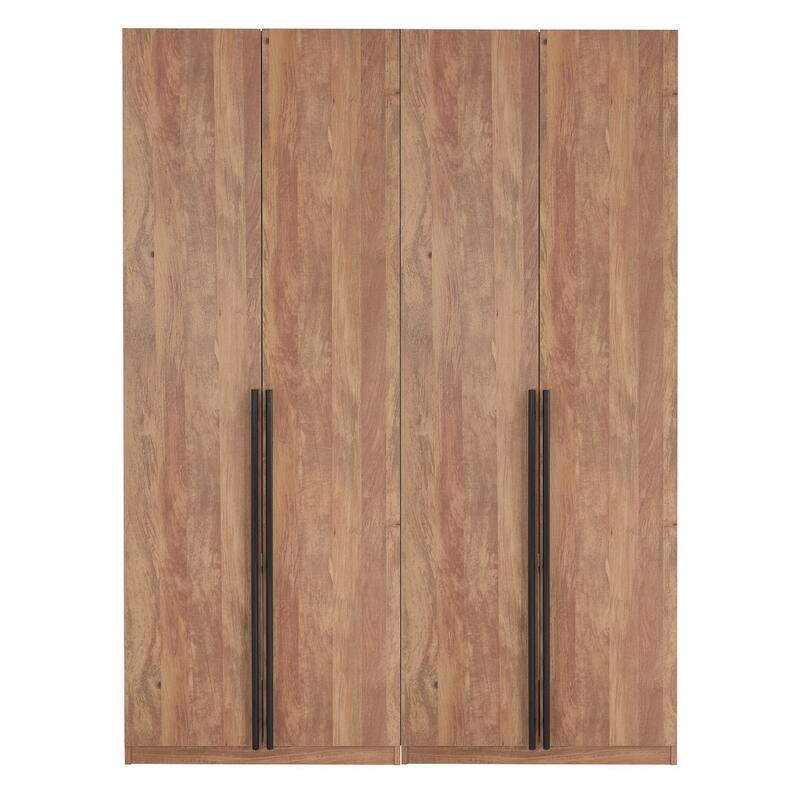 Manhattan Comfort Lee Modern 1.0 Freestanding Wardrobe Closet Armoire Set of 2