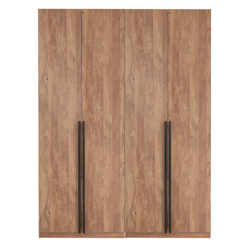 Manhattan Comfort Lee Modern Freestanding 2-Piece Module Wardrobe Closet Armoire