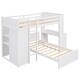 preview thumbnail 8 of 54, Twin Loft Bed with Twin Stand-alone bed, Shelves,Desk,and Wardrobe