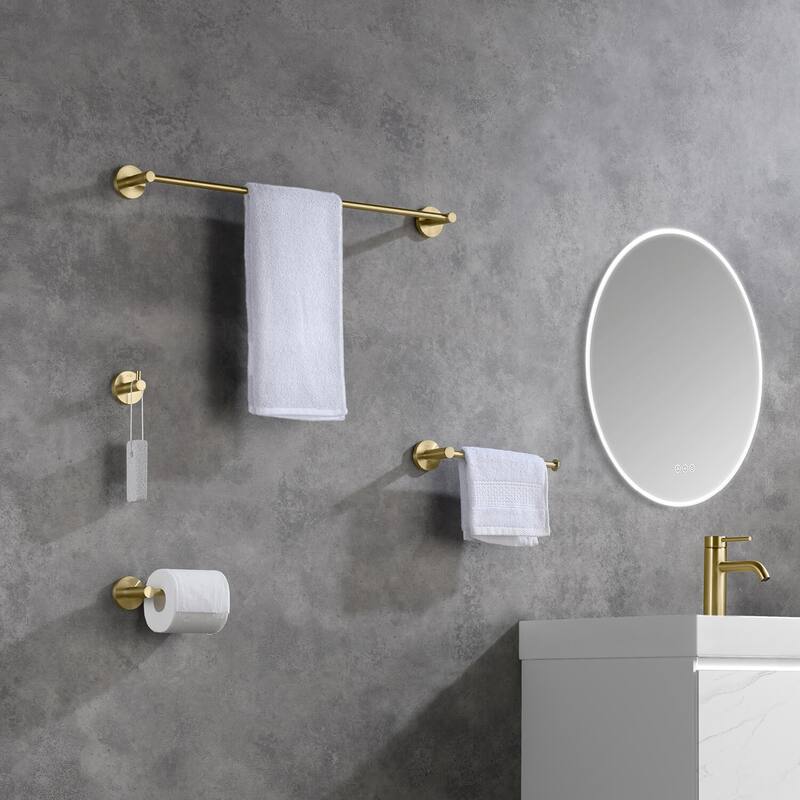 Circular 4-Piece Bathroom Hardware Set