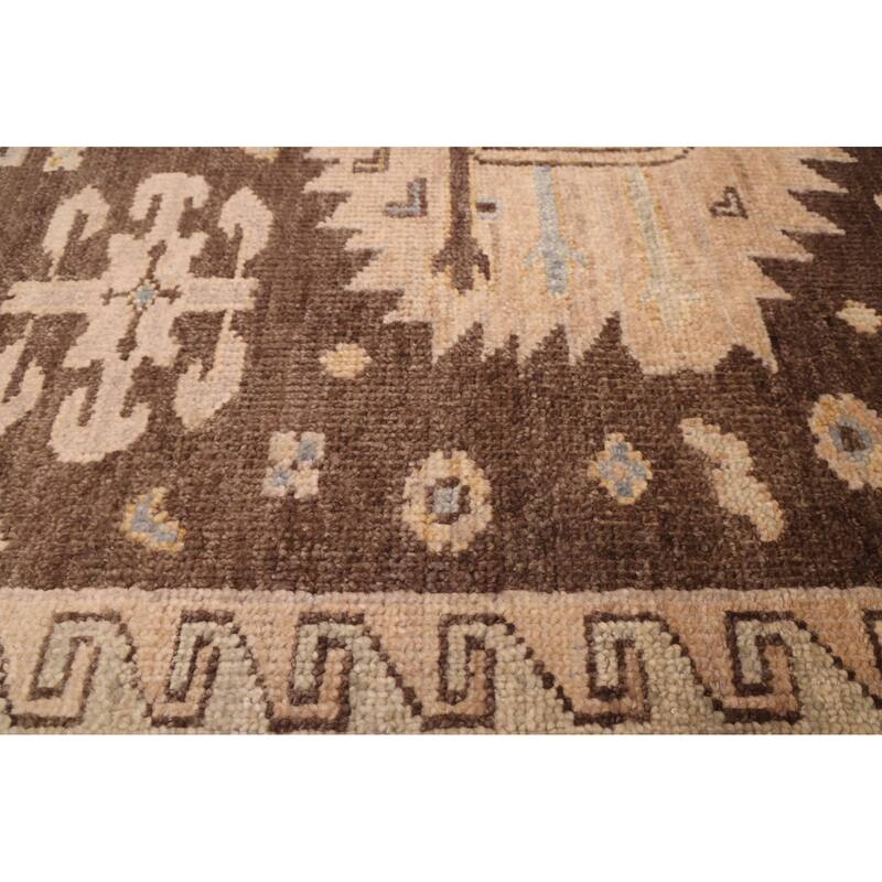 ECARPETGALLERY Hand-knotted Jules Serapi Dark Brown Wool Rug - 10'0 x 13'4