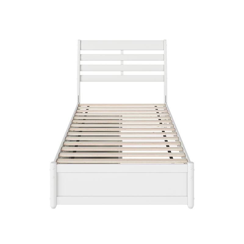 Emelie Platform Bed with Panel Footboard and Storage Drawers