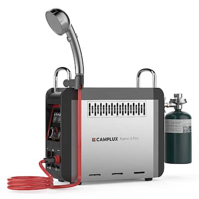 CAMPLUX 0.8GPM 20,500 BTU Portable Propane Water Heater with 4000mAh Rechargeable Built-in Li-ion Battery,Outdoor Camping Shower