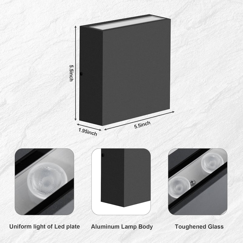 Outdoor Wall Light LED Lamp Sconce Lantern 6W 360Lm