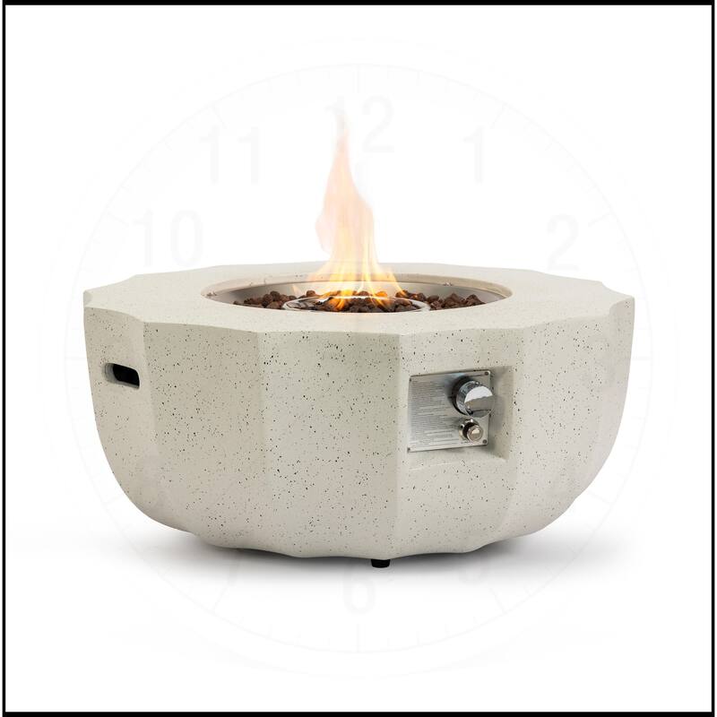 36" Propane Gas Fire Pit Table - Beige - Propane