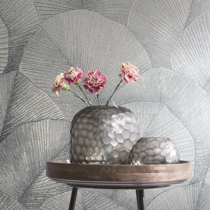 Galerie Wallcoverings Kumano Textured Palm Leaf Vinyl on Non-woven Wallpaper Roll