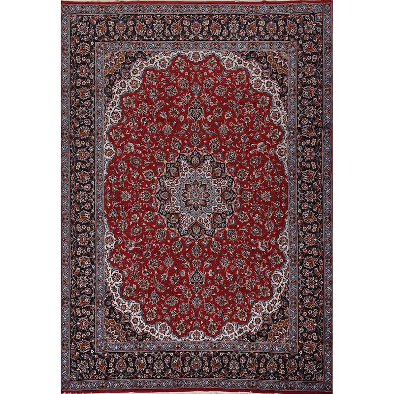 Traditional Kashan Turkish Area Rug Machine Made Carpet - 9'8" x 12'11"