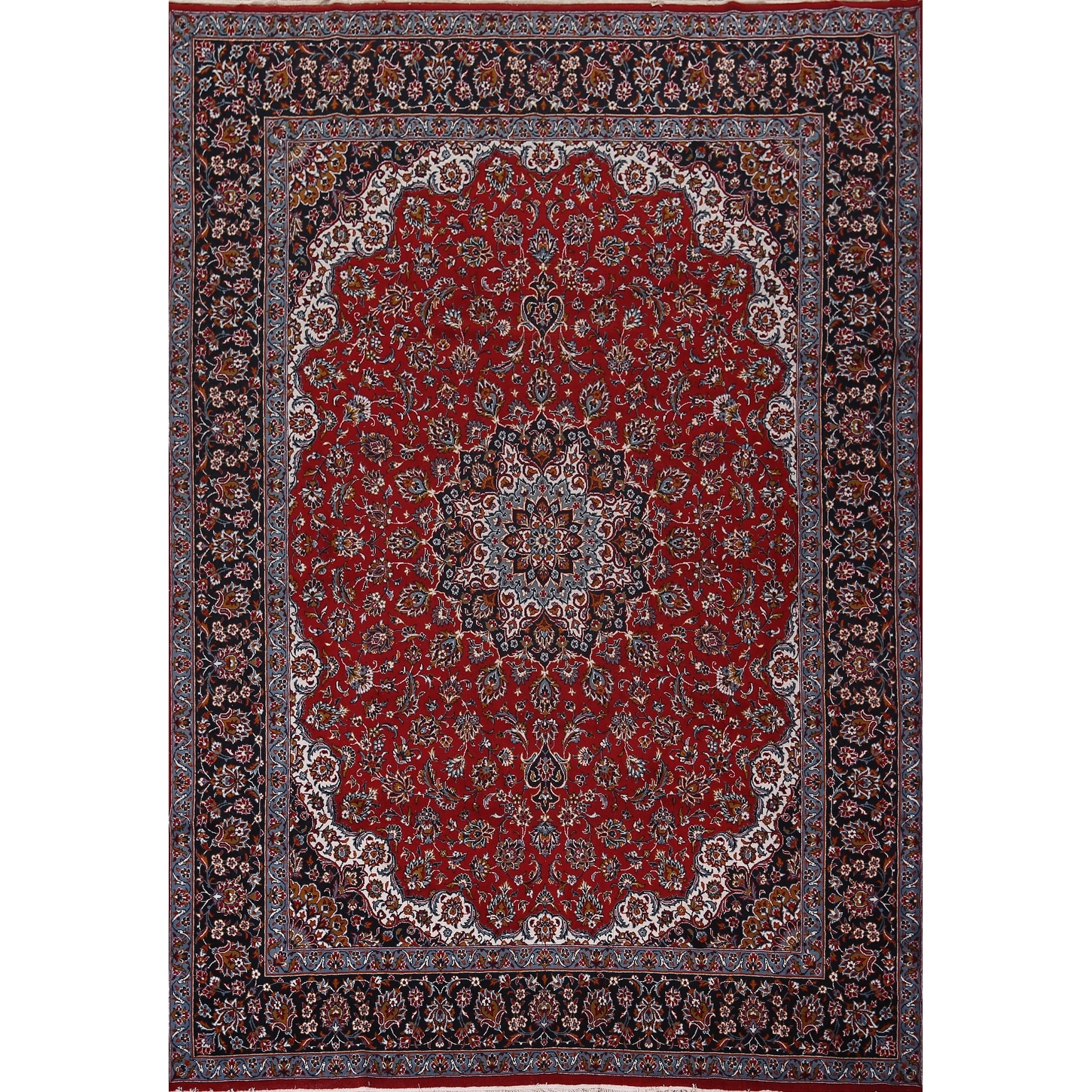 Traditional Kashan Turkish Area Rug Machine Made Carpet - 9'8" x 12'11"