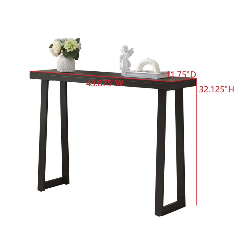 Claude Collection Wood 44" Modern Console Table with Shelf