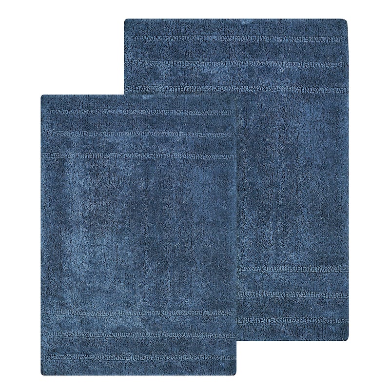 Anne Klein 2 Piece Reverie 100% Cotton Bath Rug Set