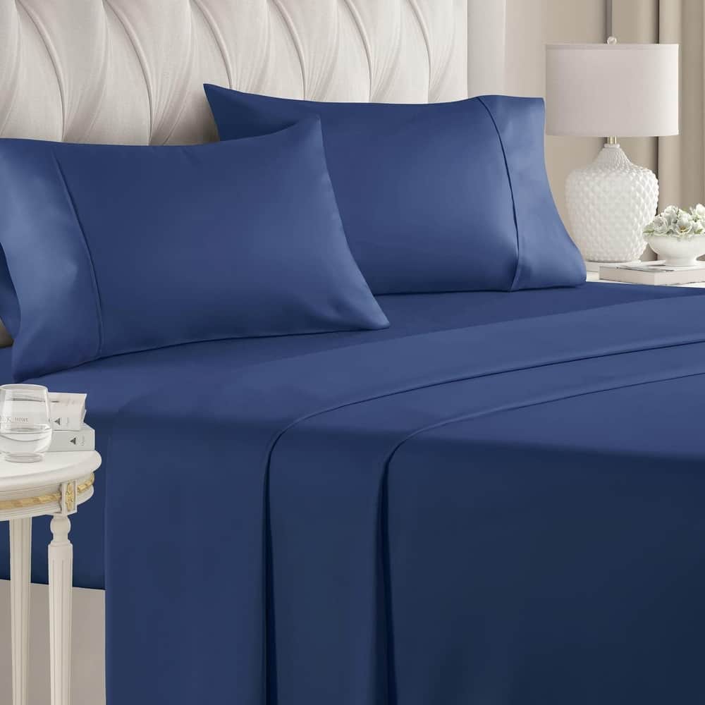 CGK Linens 400 Thread Count Deep Pocket Cotton 4 Piece Bed Sheet Set