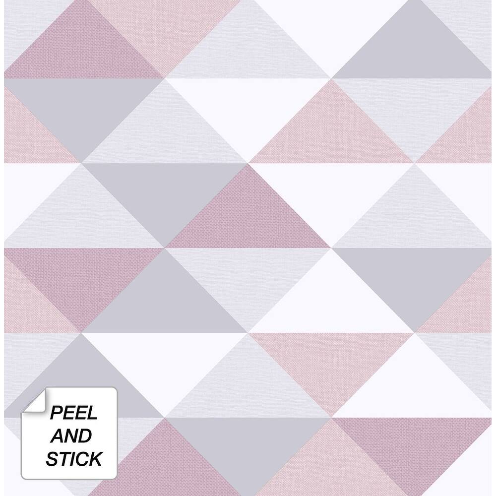 NextWall Mod Triangles Geometric Peel and Stick Removable Wallpaper - 20.5 in. W x 18 ft. L