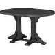 preview thumbnail 28 of 82, Poly Lumber Round Dining Table Set with Island Chairs Bar Height - Black