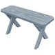 preview thumbnail 5 of 9, Pressure Treated Pine 3' Crossleg Bench Gray Stain
