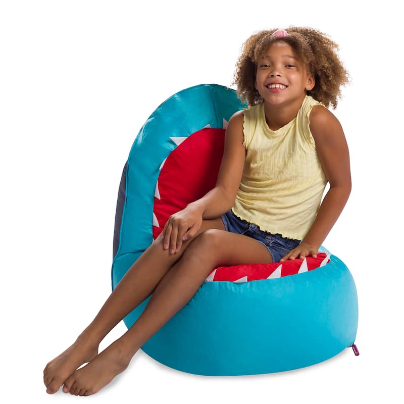 Shark Filled Bean Bag Chair or Cover Only for Toddlers and Kids, Large 30"