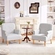 preview thumbnail 6 of 49, Rolled Armchair Accent Chair Set of 2 Blue/ Grey/ Brown
