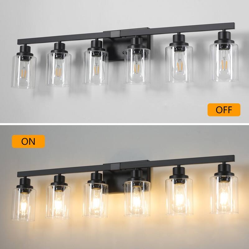 Bathroom Vanity Light With Clear Glass Shades For Vanity Mirror, Bathroom, Or Hallway