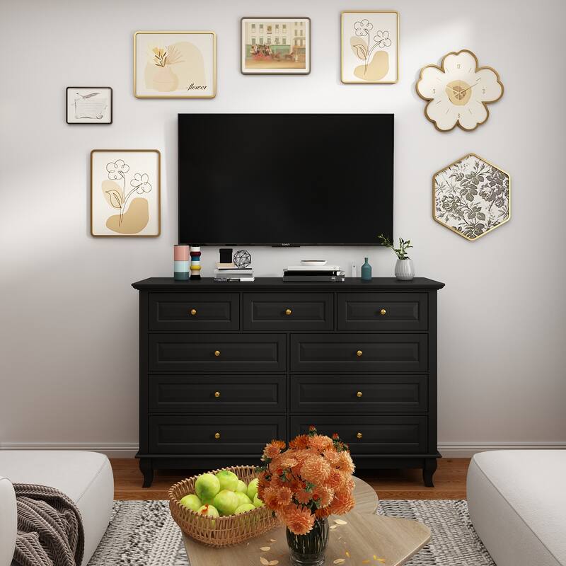 Versatile 55.1" Dresser: Chic Storage for Any Room TV Stand Side Table