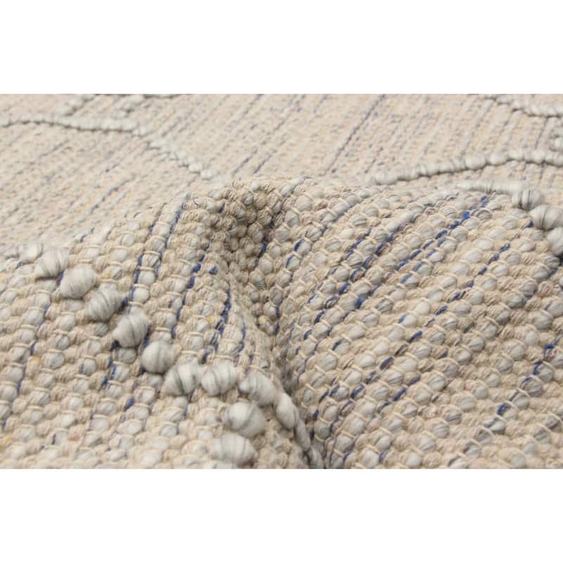 ECARPETGALLERY Braid weave Sienna Tan Wool Rug - 5'5 x 7'3