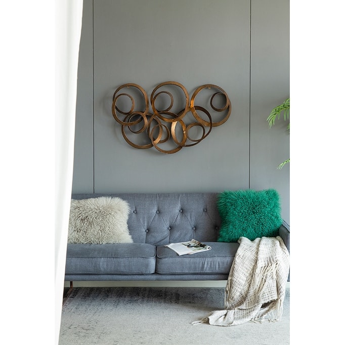 Modern Gold Leaf Wall Decor Iron Art Decorative Wall Decor Easy Install, for Living Room Office and Bedroom