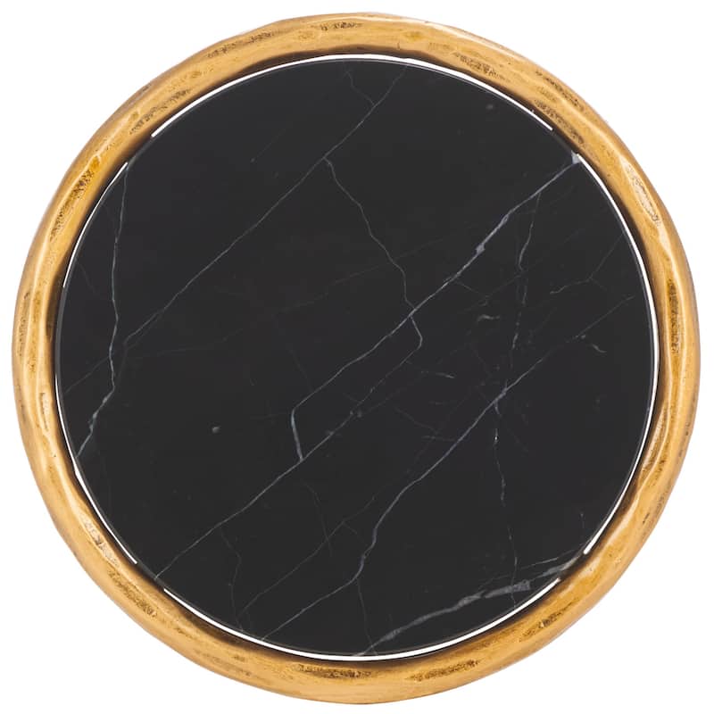 SAFAVIEH Couture Wubke Forged Metal Tall Round End Table, Fully Assembled - 12"W x 12"D x 24"H