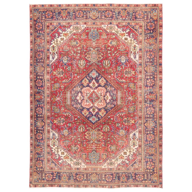 ECARPETGALLERY Hand-knotted Antalya Vintage Red Wool Rug - 6'7 x 9'2