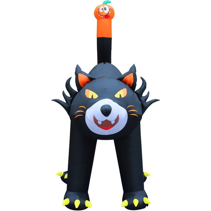 Haunted Hill Farm 10-Ft. Tall Pre-lit Inflatable Black Cat