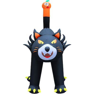 Haunted Hill Farm 10-Ft. Tall Pre-lit Inflatable Black Cat