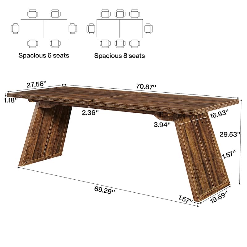70.87" Rectangular Kitchen Table