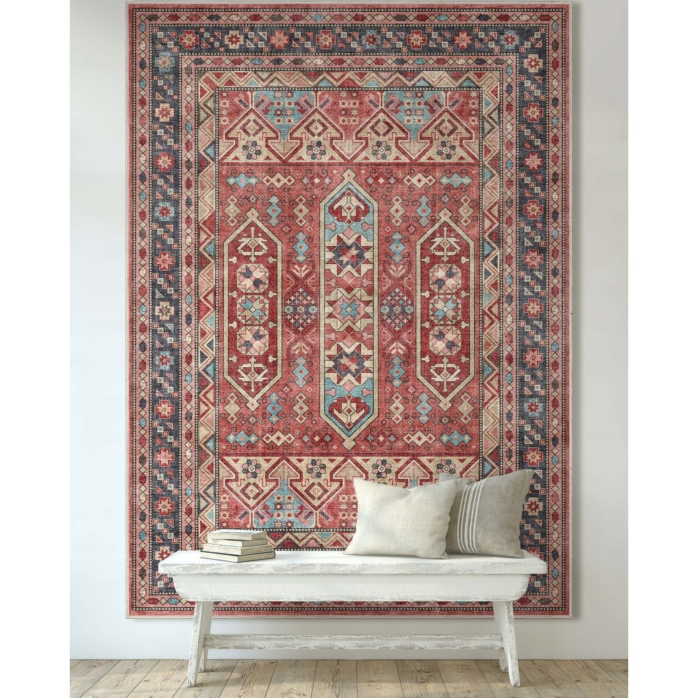 Well Woven Apollo Praha Tribal Machine Washable Area Rug