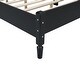 preview thumbnail 20 of 18, Full Wooden Platform Bed with Rattan Headboard, Walnut Finish