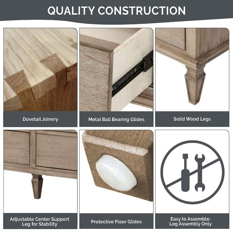 Madison Park Signature Victoria 6-drawer wood dresser (70")